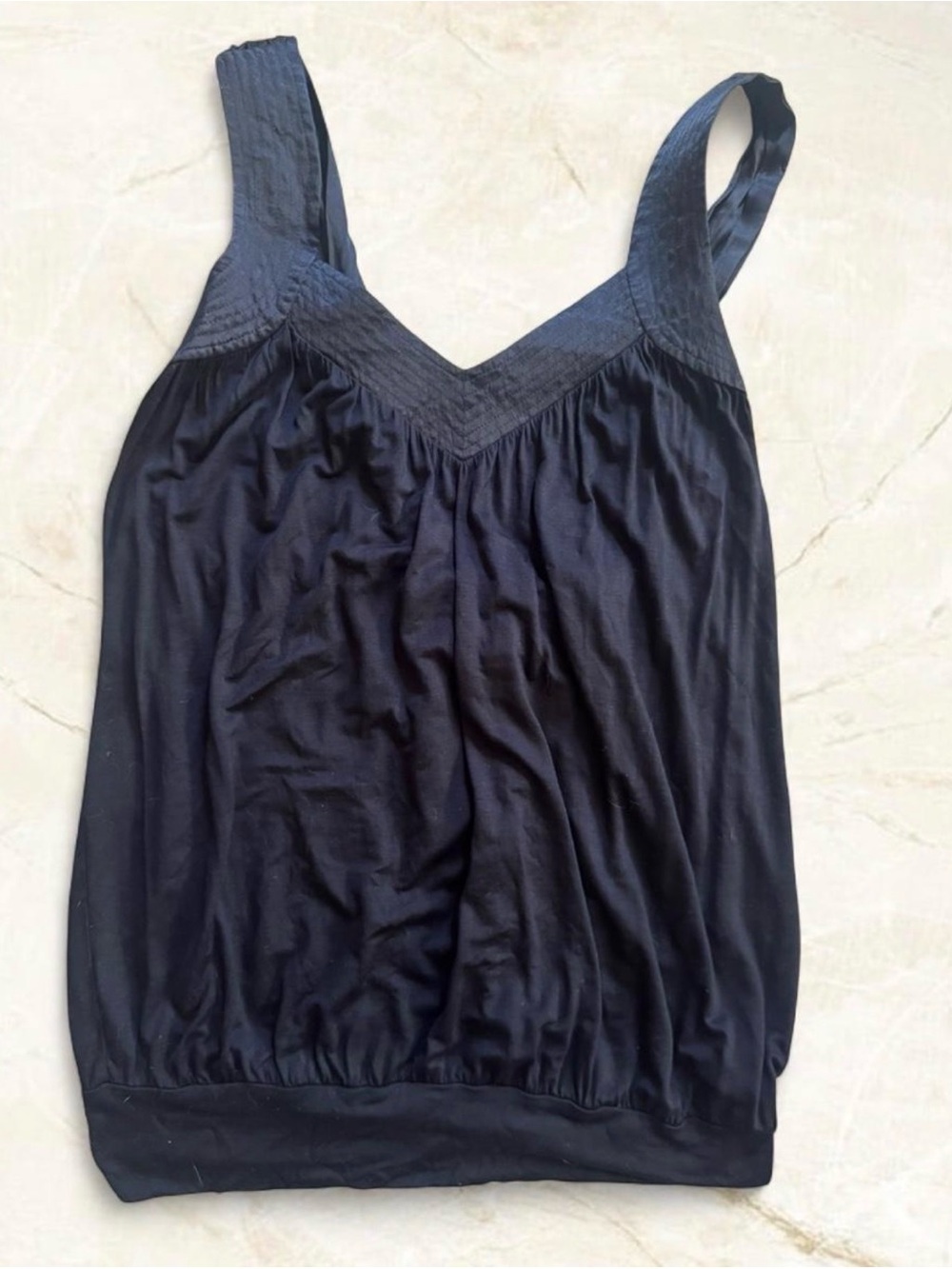 Ted Baker Lyocell and Silk black tank top with adjustable straps minimalist 6